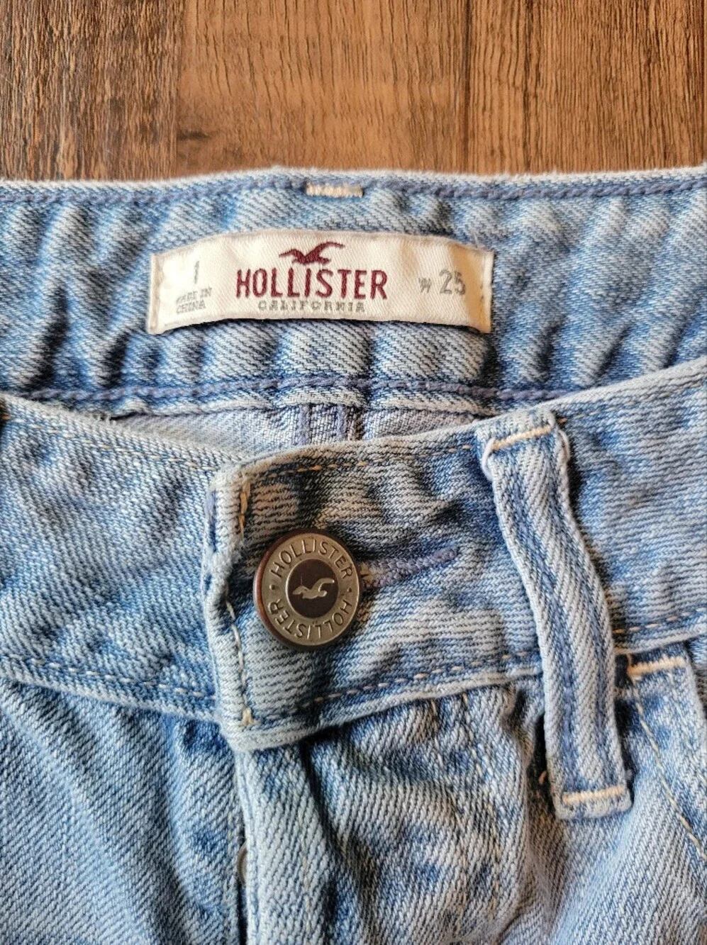 Hollister Light Wash Denim Shorts